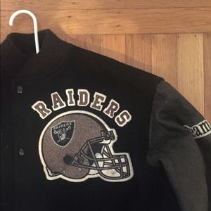 #vintage chalk line #raiders jacket